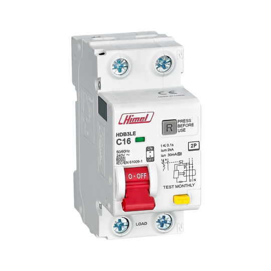 RCBO 2P 30mA 6kA (6 ~ 63A)